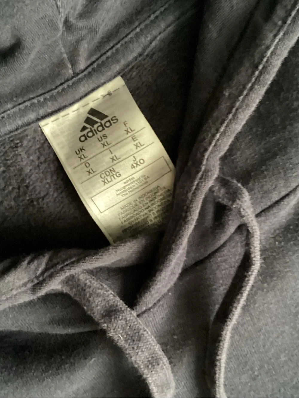 adidas Navy Pullover Hoodie with White Trefoil Logo